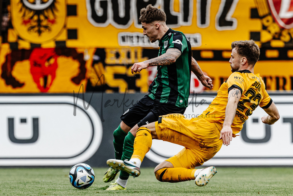 3. Liga, Saison 2023/24, 31. Spieltag: SC Preußen Münster - Dynamo Dresden | Münster, 30.03.2024: 3. Liga, 31. Spieltag, SC Preußen Münster gegen Dynamo Dresden im LVM-Preußenstadion in Münster. Foto: sportfotografie.ms | Markus Paletta - Realisiert mit Pictrs.com