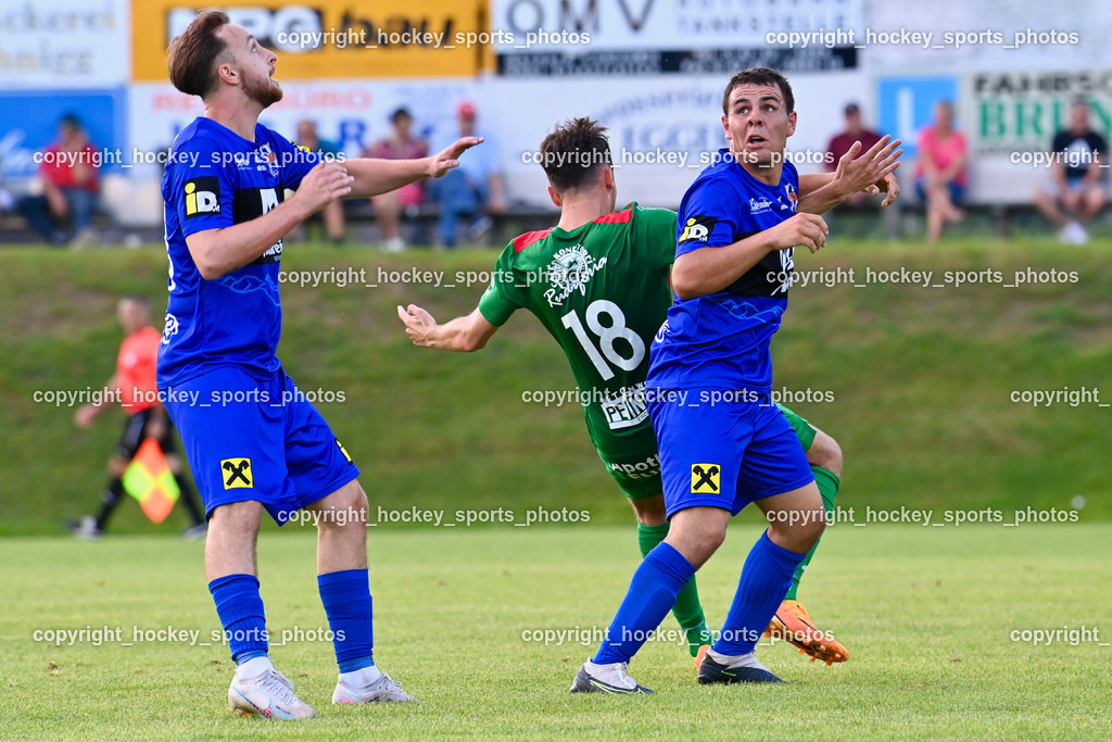 FC Gmünd vs. Union Matrei 19.8.2023 | #11 Oliver Josef Steiner, #18 Dominik Markus Oberwinkler, #6 Jonas Wibmer