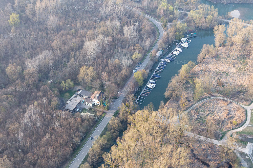 Luftbild: Rheinschänke in Leimersheim im Bundesland Rheinland-Pfalz in Deutschland. Foto: IMG_113249.jpg vom 23.03.2019 durch Werner Riehm/FLY-FOTO.de