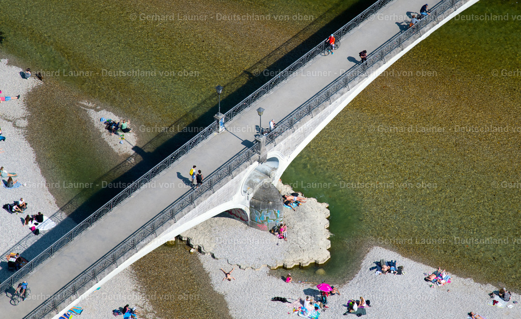 4025020 | Kabelsteg über die Isar, München im Bundesland Bayern