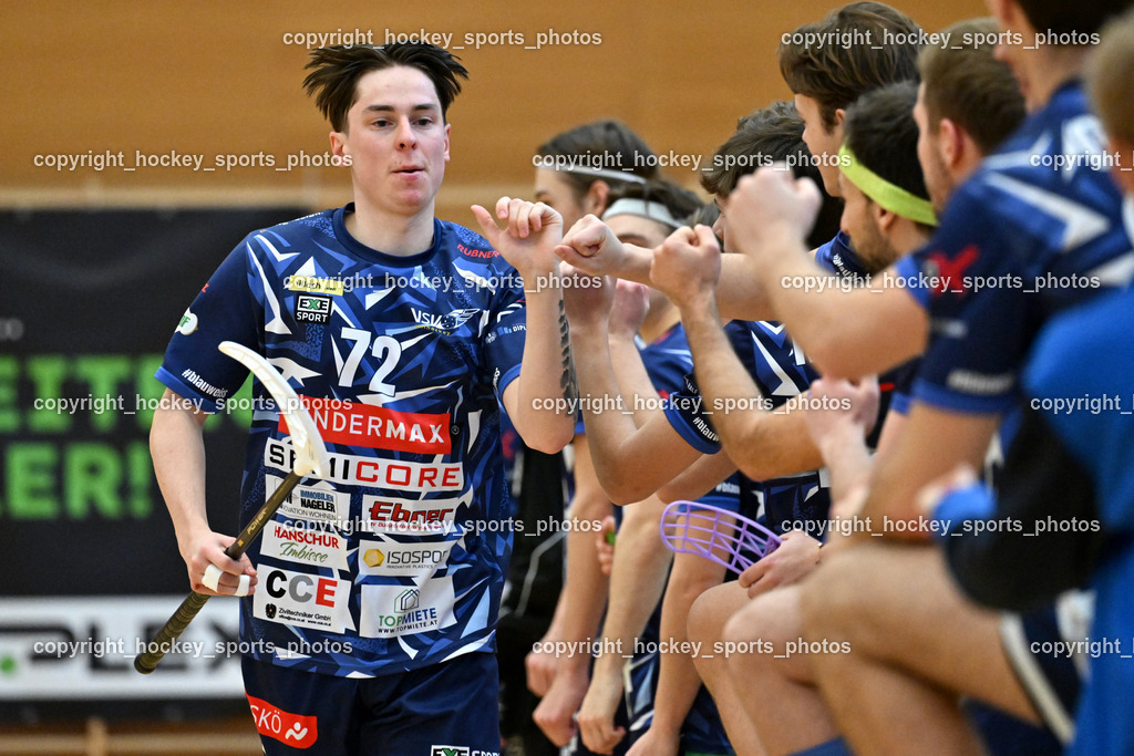VSV Unihockey  vs. FBK Loka  | #72 Niklas Fechtig VSV Unihockey, VSV Unihockey  vs. FBK Loka , VSV Unihockey  vs. FBK Loka  am 25.01.2026 in Villach (Ballspielhalle St. Martin), Austria, (Photo by Bernd Stefan)