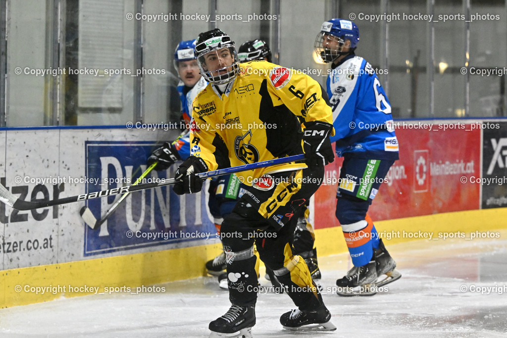 ESC SPARKASSE STEINDORF vs. MET PHOTOVOLTAIK HORNETS SPITTAL | #6 Steiner Moritz EC Hornets Spittal, ESC SPARKASSE STEINDORF vs. MET PHOTOVOLTAIK HORNETS SPITTAL, ESC SPARKASSE STEINDORF vs. MET PHOTOVOLTAIK HORNETS SPITTAL am 22.11.2025 in Steindorf (Ossiachersee Halle), Austria, (Photo by Bernd Stefan)