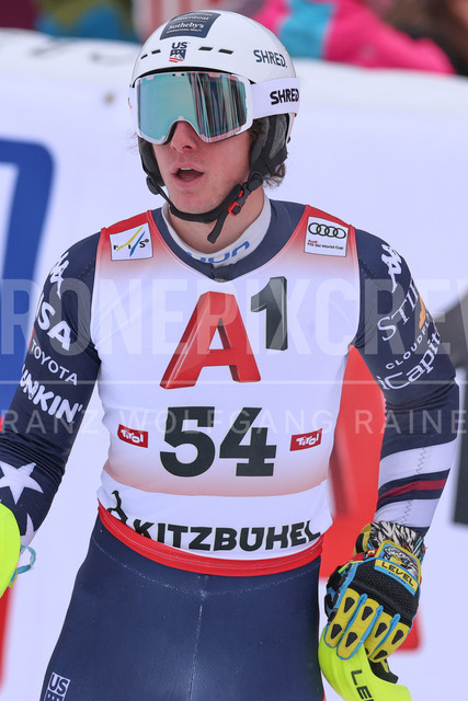 Audi FIS Ski World Cup: Men’s Slalom – Hahnenkamm Race, Kitzbuehel | Kitzbuehel, Austria, 25.Jan.26 - Alpine Skiing - FIS World Cup, Hahnenkamm Race, Slalom, men. The image shows PUCKETT Cooper (USA, Head).