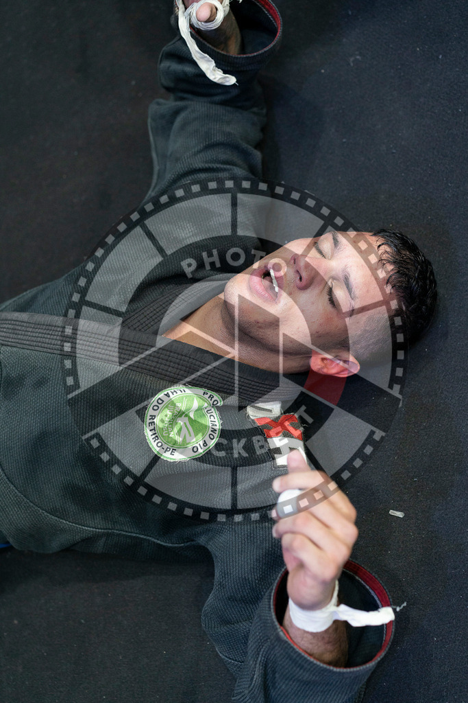 20240122PBB5797 | Fighters compete during the second day of the IBJJF European Championship in Paris, France, on January 22, 2024.