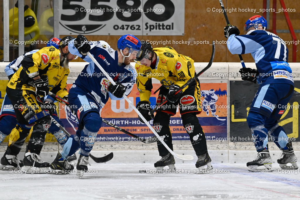 EC Spittal Hornets vs. ESC Steindorf 10.2.2024 | #33 Kabas Michael, #61 Friedrich Daniel, #90 Ogertschnig Joshua, #77 Wuntschek Manuel