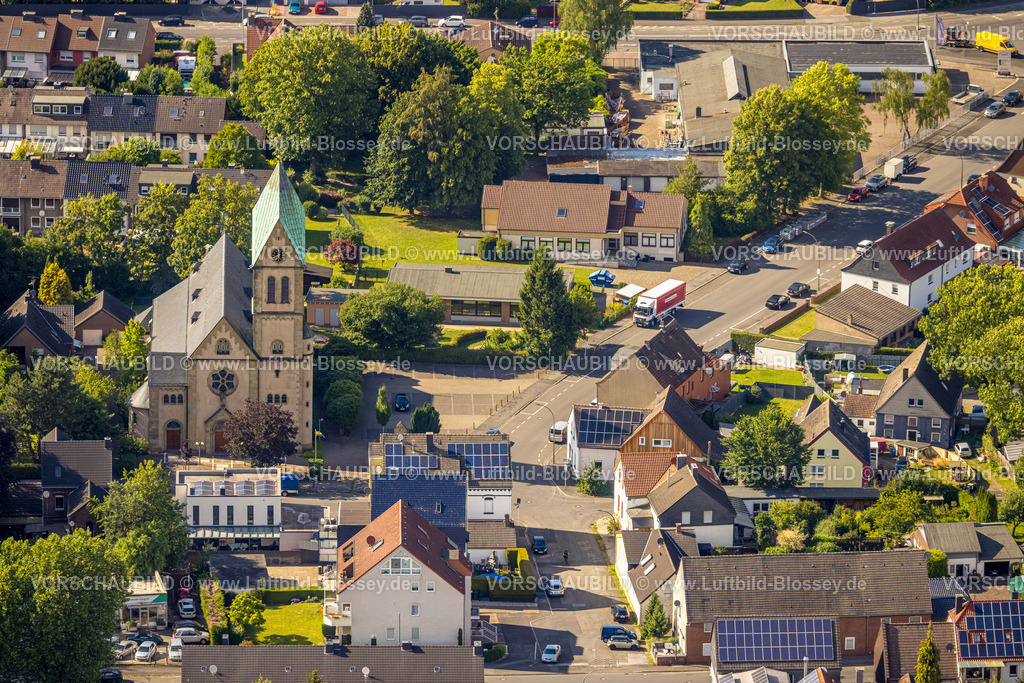 Dortmund230702007 | Luftbild, Kath. Kirche St. Michael, Lanstrop, Dortmund, Ruhrgebiet, Nordrhein-Westfalen, Deutschland