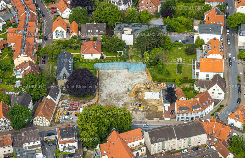 Soest220600447 | Luftbild, Baustelle an der Thomästraße, LiebesLeben Museum im historischen Soester Bunker, Soest, Soester Boerde, Nordrhein-Westfalen, Deutschland