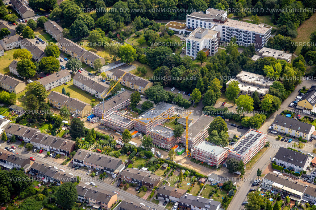 Muelheim220802630 | Luftbild, Haus Auf dem Bruch - Mülheimer Seniorendienste, Baustelle Wohnsiedlung Auf dem Bruch, Convivio Bautätigkeit, Dümpten - West, Mülheim an der Ruhr, Ruhrgebiet, Nordrhein-Westfalen, Deutschland