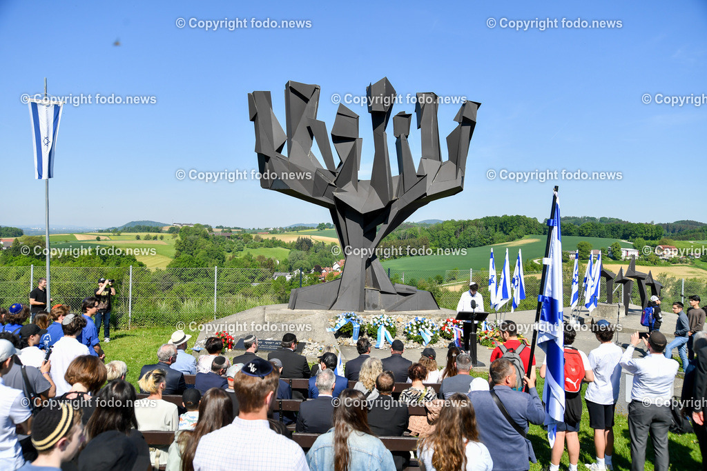 Internationale Gedenk- und Befreiungsfeier Gedenkstaette Mauthausen 2022_ 15.05.2022-25 | 15.05.2022, Mauthausen, AUT, Internationale Gedenk- und Befreiungsfeier Gedenkstaette Mauthausen 2022, im Bild Mahnmal Israel// International Liberation Ceremony 2022, Mauthausen CC Memorial 2022/05/15