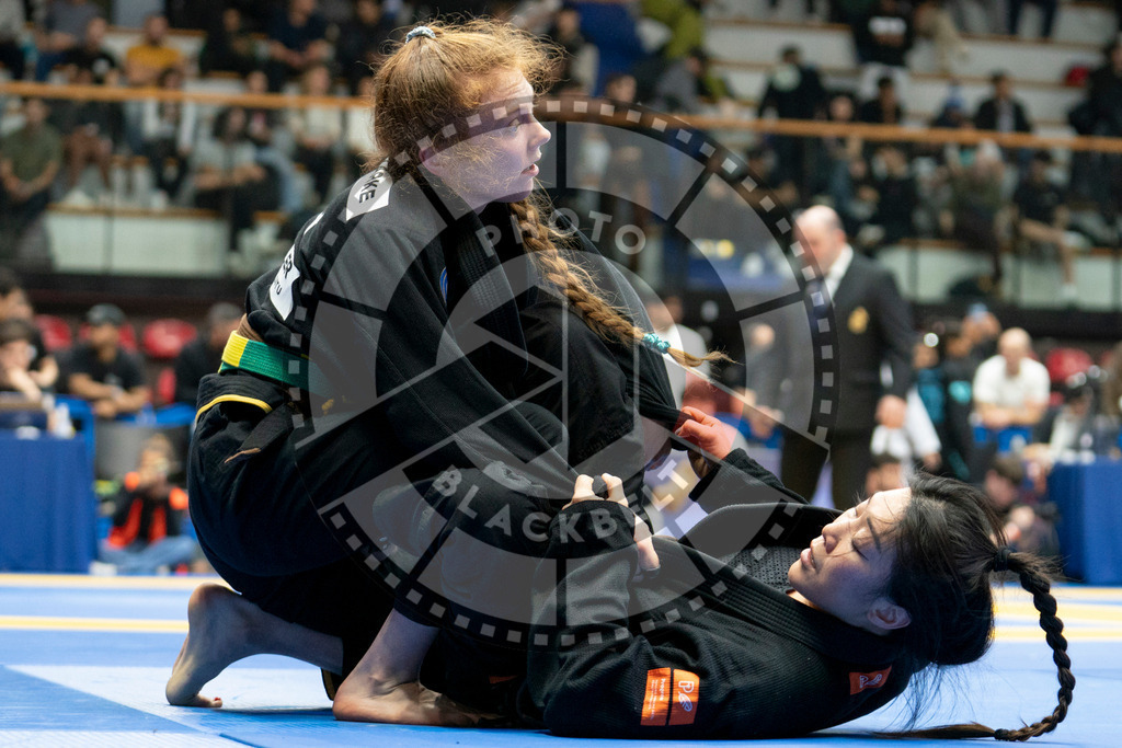 20240124PBB02201 | Fighters compete during the second day of the IBJJF European Championship in Paris, France, on January 24, 2024.