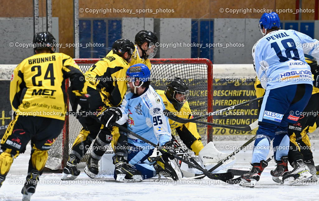EC Spittal Hornets vs. ESC Steindorf 28.10.2023 | #11 Kucher Florian, #15 Rossbacher Daniel, #95 Gelfanov Ruslan Lenarovich, #1 Zauchner Rene, #18 Pewal Martin