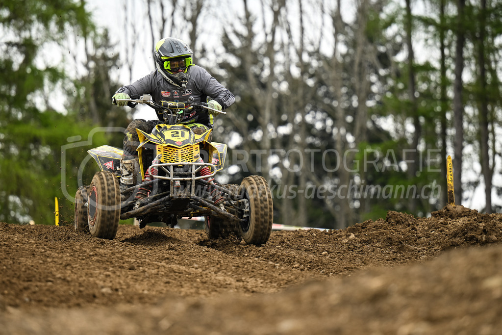 Motocross Schlatt bei Winterthur - 30. April 2023 | #21 Cardoso Botelho Ricardo Jo?o aus Heiden (CH) auf Suzuki LTR 450 in der Kategorie Quad am Motocross Schlatt bei Winterthur, 30. April 2023. 
Instagram: @mx_schlatt | @mc_wila | @sam_schweiz
Bild: Sportfotografie Markus Aeschimann | www.markus-aeschimann.ch - Realisiert mit Pictrs.com