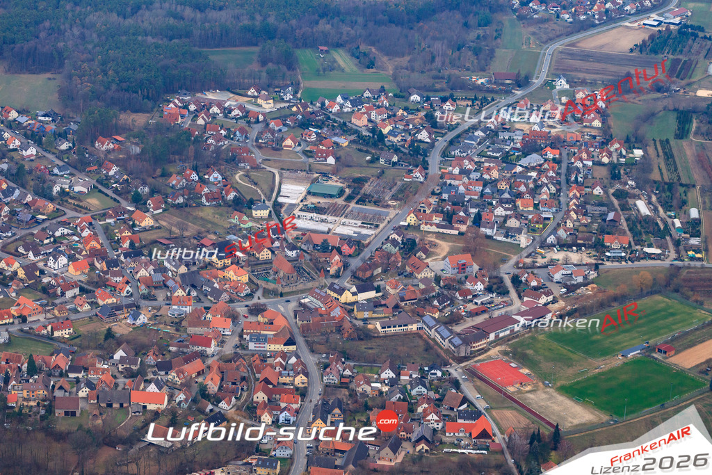 Das Luftbild der Stadt Effeltrich wurde 2018 vom Flugzeug heraus erstellt (keine Drohne) Aufnahmehöhe ca.400 Meter- hohe Auflösung für beste Druck-Qualität