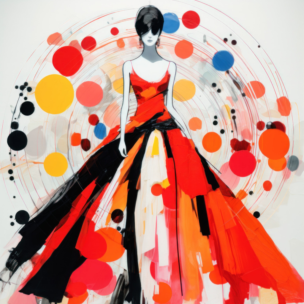 2309003 - Haute Couture | Moderne Wandbilder auf Leinwand, Acylglas, Alu-Dibond oder als Poster. Tauchen Sie ein in die Welt KI-generierter Kunstwerke - entdecken Sie hochwertige Kunstdrucke unserer Gemälde, Illustrationen und fotorealistischen Motive.