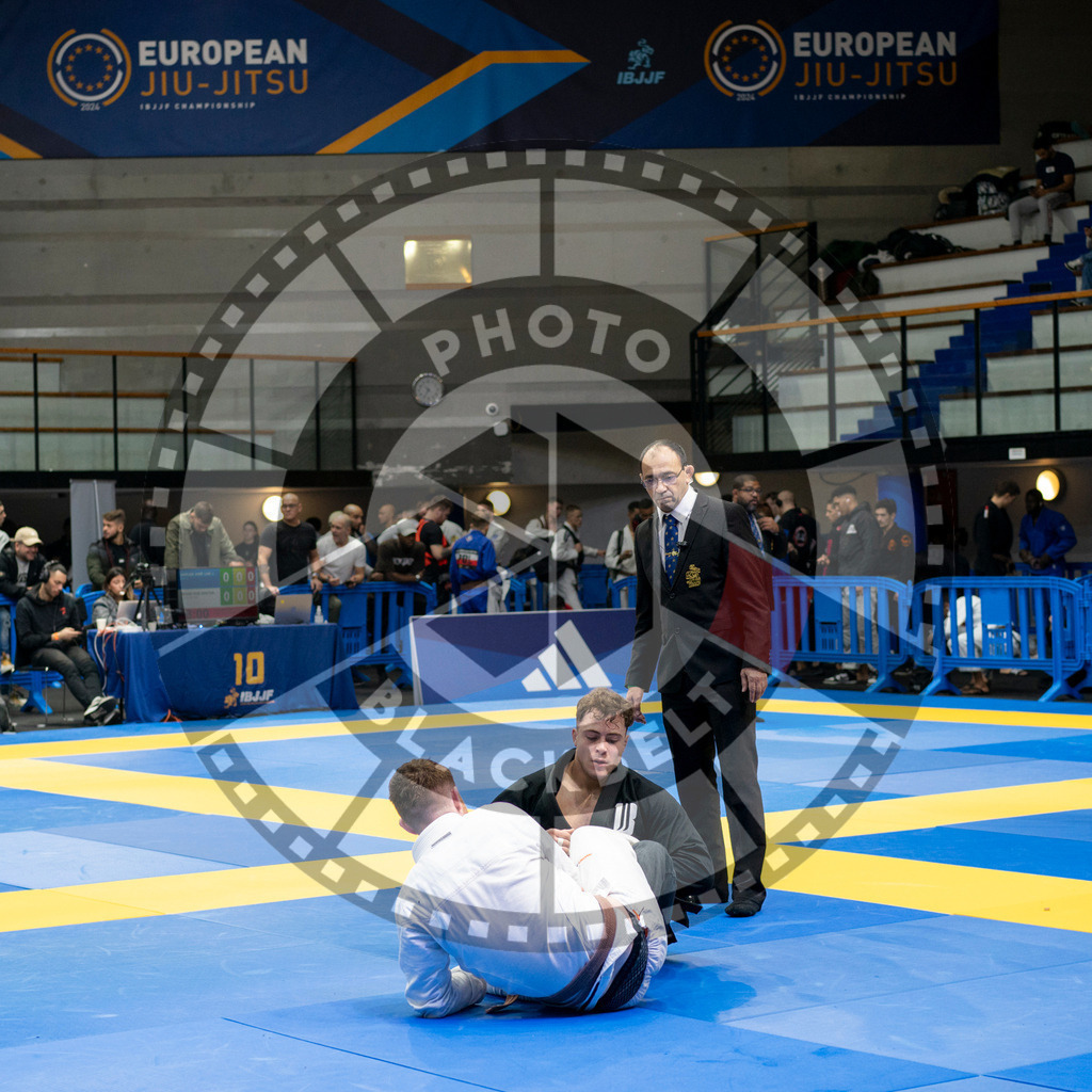 20240124PBB01035 | Fighters compete during the second day of the IBJJF European Championship in Paris, France, on January 24, 2024.