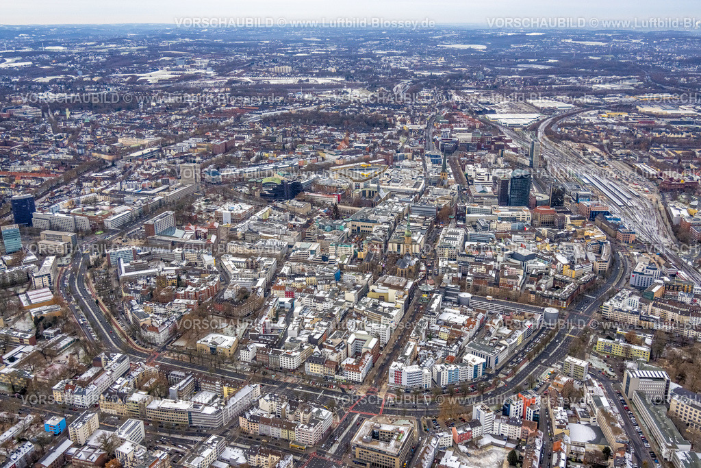 Dortmund221201576 | Luftbild, Innenstadtansicht, Wallring, Westenhellweg, RWE Tower, Hbf, City, Dortmund, Ruhrgebiet, Nordrhein-Westfalen, Deutschland