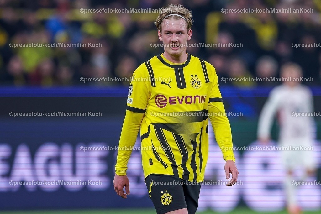 UCL04032502171 | 04.03.2025, Fußball, UEFA Champions League, Borussia Dortmund - OSC Lille, Signal Iduna Park, Runde der 16, Saison 2024 2025: Julian Brandt (BVB #10)