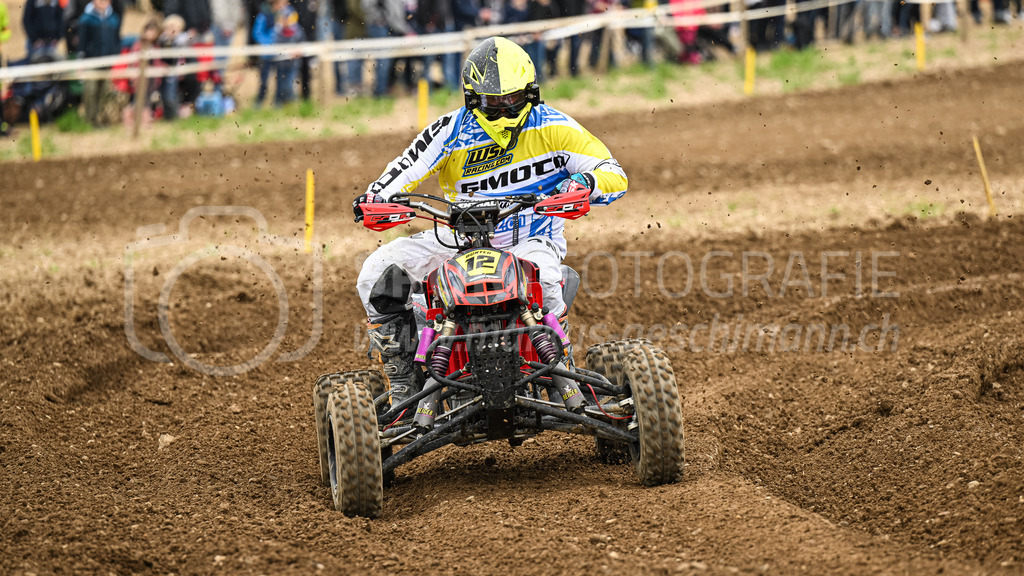 Motocross Schlatt bei Winterthur - 30. April 2023 | #12 Buenter Oliver aus Waedenswil (CH) auf W TEC KTM in der Kategorie Quad am Motocross Schlatt bei Winterthur, 30. April 2023. 
Instagram: @mx_schlatt | @mc_wila | @sam_schweiz
Bild: Sportfotografie Markus Aeschimann | www.markus-aeschimann.ch - Realisiert mit Pictrs.com
