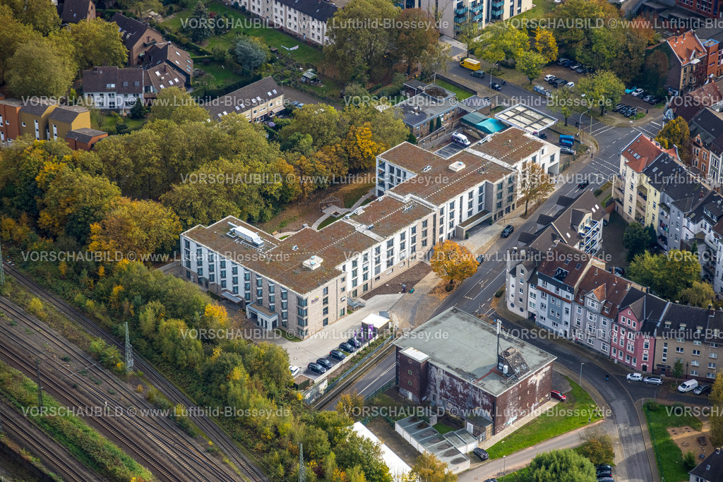 Herne241015642 | Luftbild, Neubau Belia Seniorenresidenz Baumstraße, Herne-Mitte, Herne, Ruhrgebiet, Nordrhein-Westfalen, Deutschland