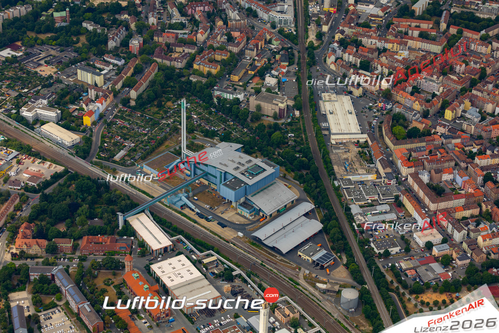 aktuelles Luftbild von Schweinau  Nuernberg - Luftaufnahme wurde 2019 von https://frankenair.de mittels Flugzeug (keine Drohne) erstellt.