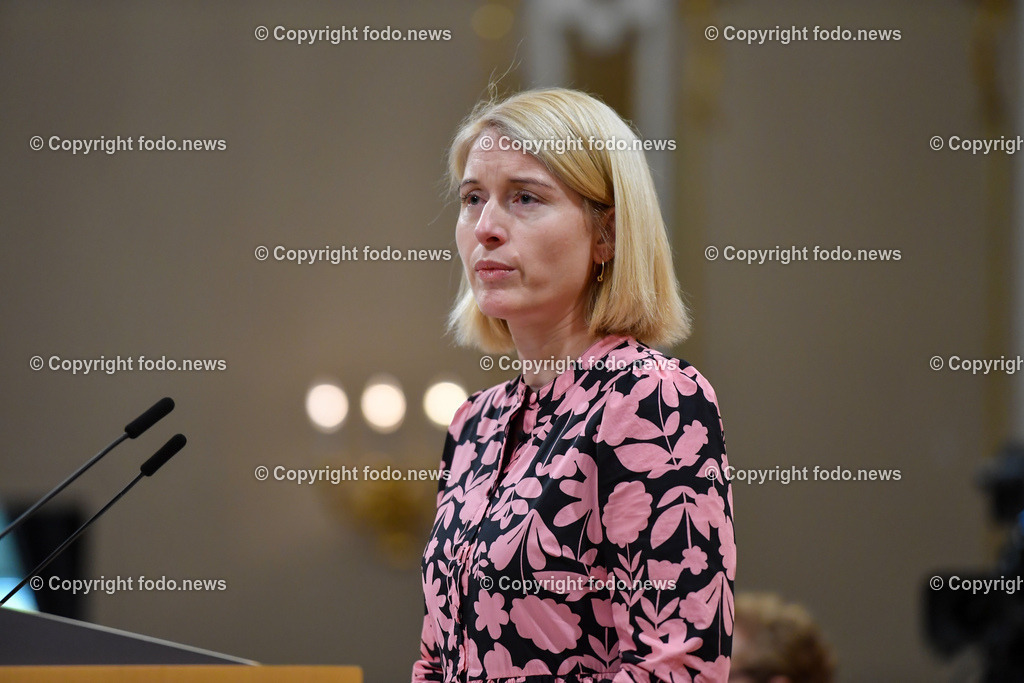 Landhaus Linz_ Promenade_ Landtagssitzung_ 26.01.2023-28 | 26.01.2023, Landhaus Linz AUT, Promenade, Landtagssitzung, im Bild LH-StvIn Christine Haberlander (VP)