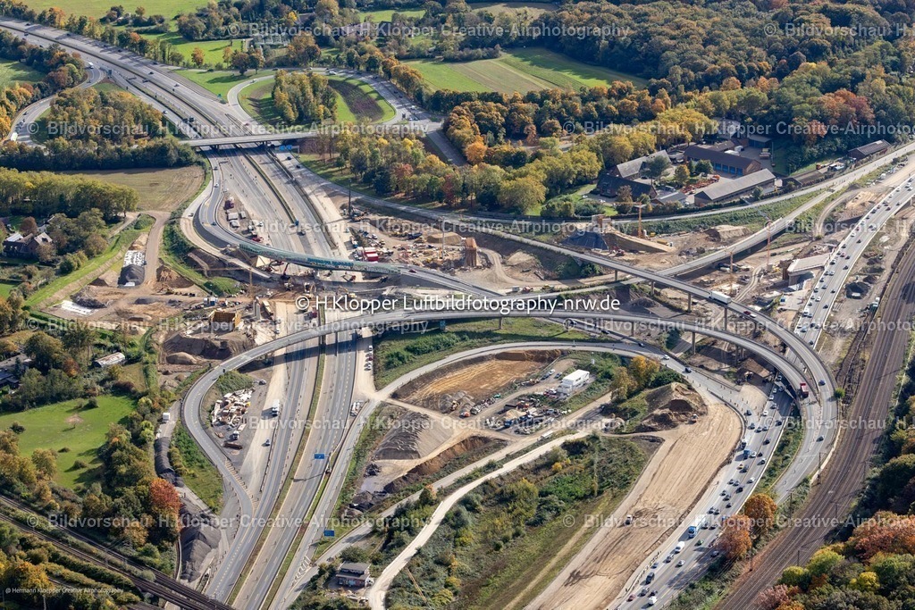 Luftbilder Duisburg-6965 | Luftbild Umbau und Sanierung Autobahnkreuz Kaiserberg in Duisburg im Bundesland Nordrhein-Westfalen - Realisiert mit Pictrs.com