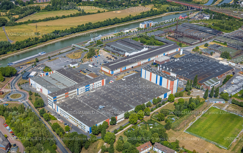Hamm220707100 | Luftbild, Voestalpine Böhler Firmengelände, Altes Union Gelände der Thyssen Draht AG, Hafenstraße, Datteln-Hamm-Kanal, Mitte, Hamm, Ruhrgebiet, Nordrhein-Westfalen, Deutschland