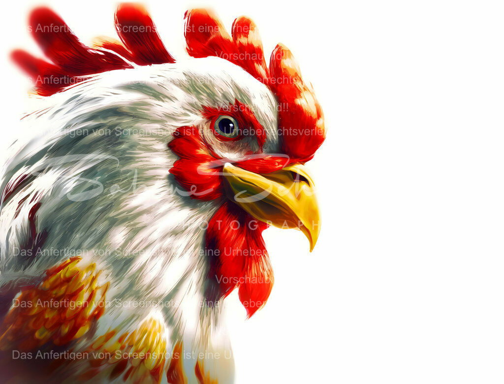 Wandbild "Stolzer Hahn" | People- und Tierfotografie, Imageaufnahmen, Veranstaltungsfotografie und Wandbilder aus der Natur ★ Made in Germany ✔️ Druck + Downloads ✔️ Naturfotografie in Top Qualität ★ schneller Versand, weltweite Lieferung! - Realisiert mit Pictrs.com