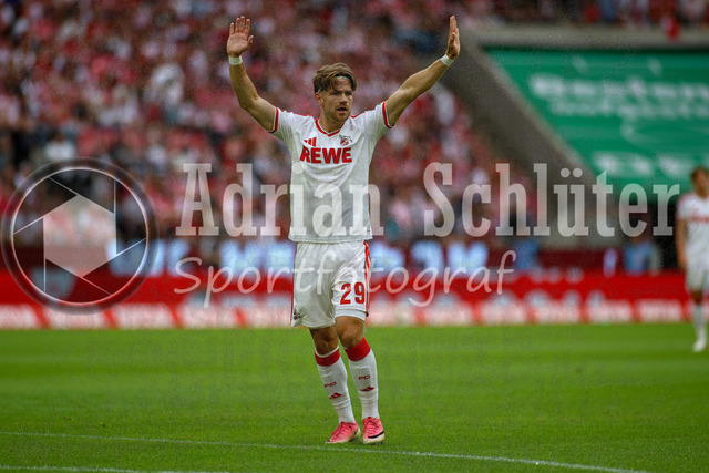 29.08.2026, GER, Fussball, Herren, Bundesliga , 1. Bundesliga, Saison 2026/2027, 1. FC Köln - TSG 1899 Hoffenheim | Jan Thielmann (KOE) gestikuliert, Gestik