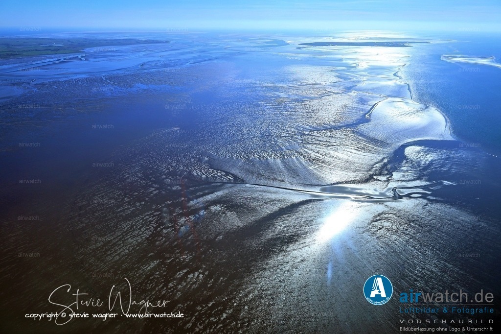 Wattenmeer, Fahrrinne und Priele - Hamburger Hallig - Pellworm - Hallig Hooge - Hallig Gröde | Wattenmeer, Fahrrinne, Priele, Hamburger Hallig, Hallig Hooge, Hallig Langeneß