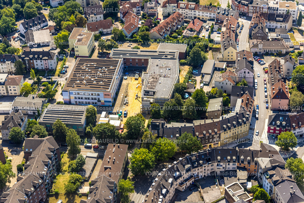 Witten220808759 | Luftbild, AMG Albert-Martmöller-Gymnasium, Baustelle mit Neubau und Renovierung, Witten, Ruhrgebiet, Nordrhein-Westfalen, Deutschland