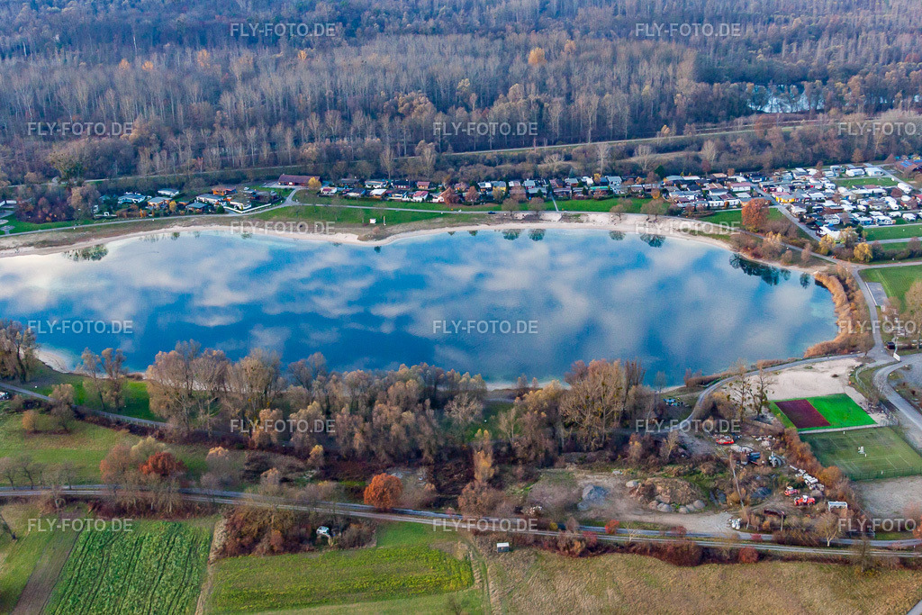 See- Uferbereichen der Fischergilde Plittersdorf 1964 e.V | Luftbild: See- Uferbereichen der Fischergilde Plittersdorf 1964 e.V im Ortsteil Plittersdorf in Rastatt im Bundesland Baden-Württemberg in Deutschland. Foto: IMG_22915.jpg vom 21.11.2009 durch Werner Riehm/FLY-FOTO.de - Realisiert mit Pictrs.com