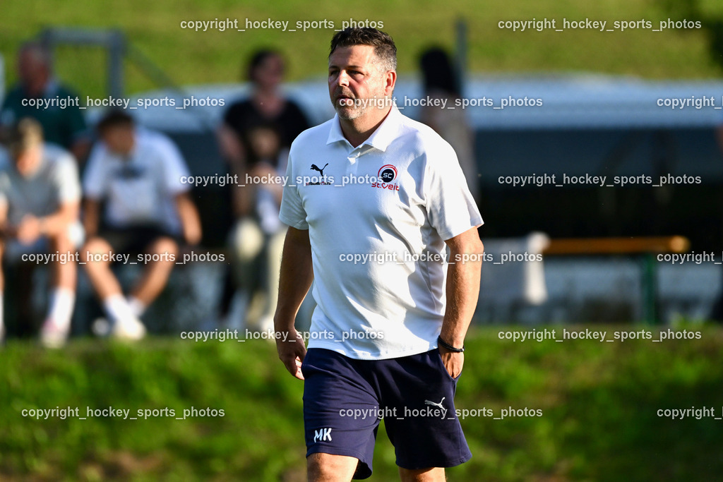 FC Lendorf vs. SC St.Veit | Headcoach St.Veit Martin Harald Kaiser, FC Lendorf vs. SC St.Veit, FC Lendorf vs. SC St.Veit am 17.08.2024 in Lendorf (Thomas Morgenstern-Arena), Austria, (Photo by Bernd Stefan)