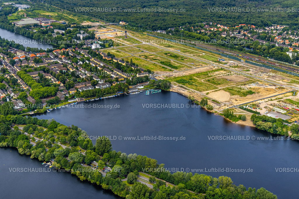 Duisburg240703604-Sued | Luftbild, Duisburg-Süd, geplantes Duisburger Wohnquartier am ehemaligen Rangierbahnhof Wedau, an der Sechs-Seen-Platte, Wedau, Duisburg, Ruhrgebiet, Nordrhein-Westfalen, Deutschland