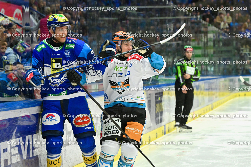 EC IDM Wärmepumpen VSV vs. STEINBACH BLACK WINGS LINZ  | #26 VAN NES Guus EC VSV, #13 Kragl Gerd BLACK WINGS LINZ, EC IDM Wärmepumpen VSV vs. STEINBACH BLACK WINGS LINZ , EC IDM Wärmepumpen VSV vs. STEINBACH BLACK WINGS LINZ  am 28.01.2025 in Villach (Stadthalle Villach), Austria, (Photo by Bernd Stefan)