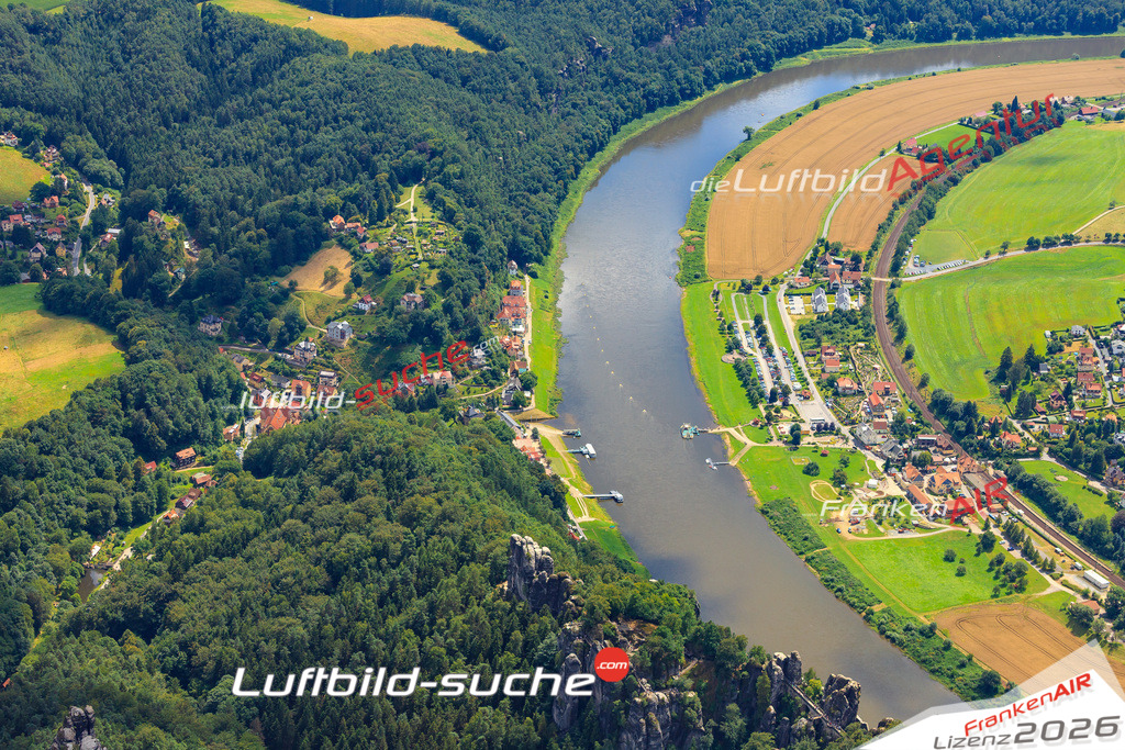 Die Luftaufnahme Saechsische_schweiz - Rathen wurde vom UL-Flugzeug (keine Drohne) aus fotografiert.Hohe Druck- Auflösung-die Geschenkidee!