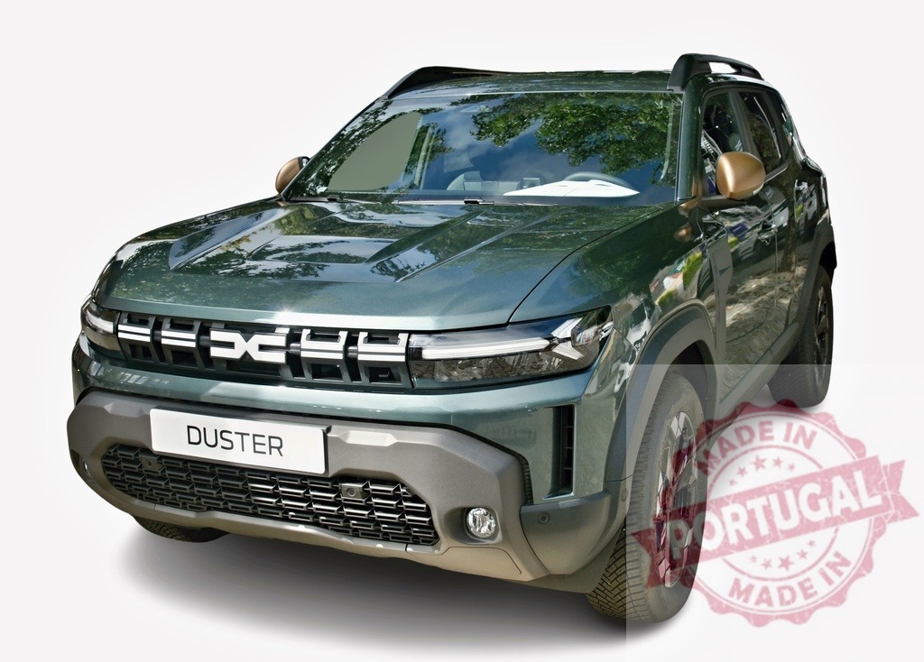 Dacia Duster SUV car parked, showcasing modern design and rugged features | Modern Dacia Duster SUV parked, highlighting its sleek design, robust build, and off-road capabilities - Realisiert mit Pictrs.com