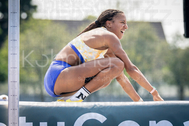 Multisport Event; Ratingen, 27.06.2026 | RATINGEN, GERMANY - JUNE 27, 2026 : Nafissatou Thiam (BEL / Belgium) reacts during the heptathlon’s high jump of the Multisport Event at Stadion Ratingen on June 27, 2026 in Ratingen, Germany.