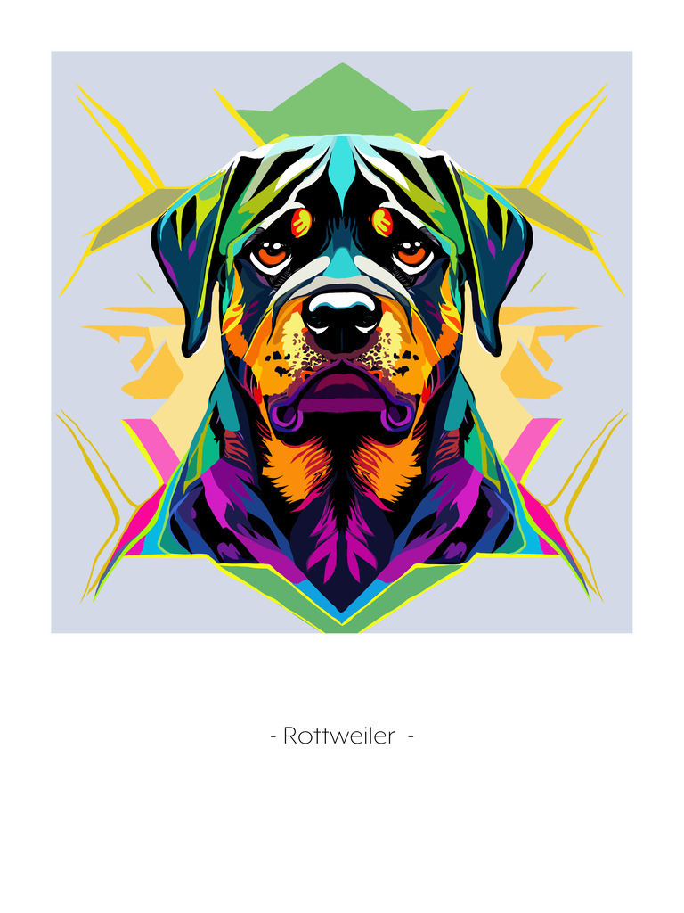 Rottweiler | Illustrationen, digitalpainting, animals, dogs, hunde, art, Kunst, Illustrationsart, Bielefeld, Germany - Realisiert mit Pictrs.com