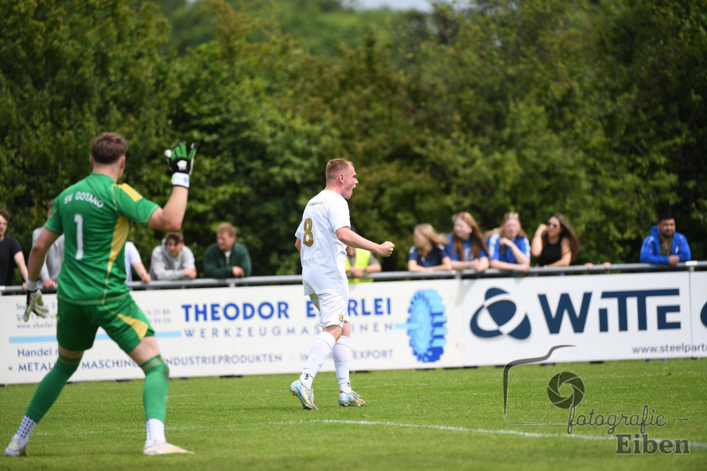 1. FC Nordenham-SV GOTANO | Kreispokal Finale Jade-Weser-Hunte 1. Mannschaften; 1.FC Nordenham (weiß)-SV GOTANO (blau) am 15.06.2025 in Rastede (Sportanlage Köttersweg), Photo: Philip Eiben 2025 - Realisiert mit Pictrs.com