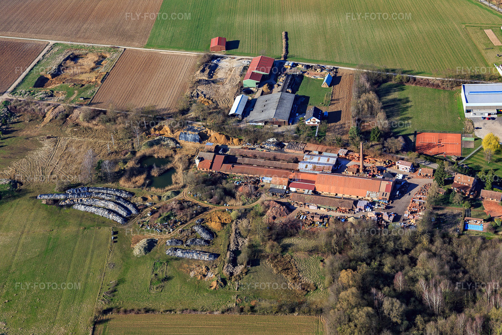 Aerial view: Tuileries Lanter in Hochfelden in the state Bas-Rhin, France. – Photo: IMG_097579.jpg taken on 03/16/2017 by Werner Riehm/FLY-FOTO.com – Resolution of the original: 5472 x 3648 px