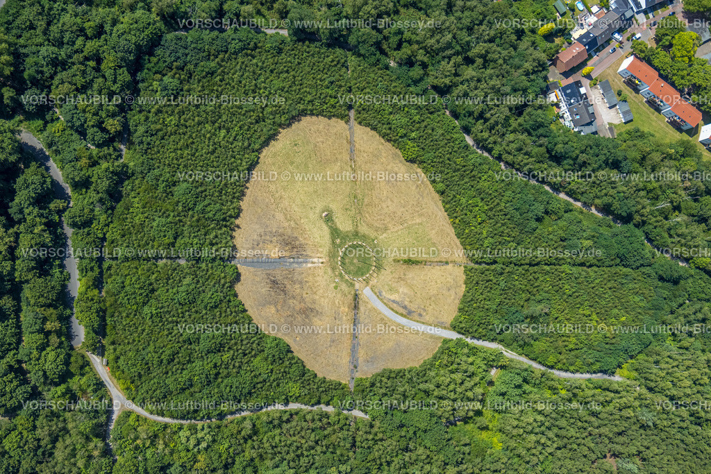 Castrop-Rauxel220707047 | Luftbild, Sonnenuhr Schweriner Halde, Rauxel, Castrop-Rauxel, Ruhrgebiet, Nordrhein-Westfalen, Deutschland
