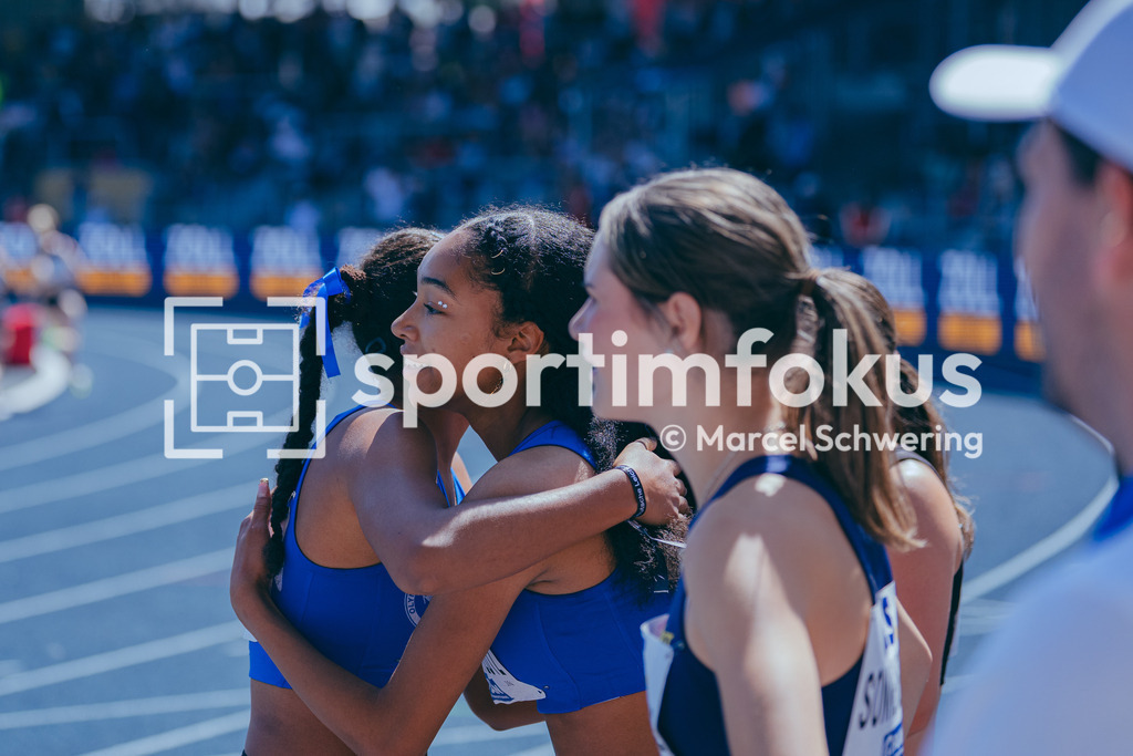 Deutsche Meisterschaften der Frauen und Männer 2026 | U20 4x400-Meter-Staffel, Deutsche Meisterschaften der Frauen und Männer 2026, Lohrheidestadion Bochum-Wattenscheid, 25.07.2026. Foto: Marcel Schwering / sportimfokus - Realisiert mit Pictrs.com