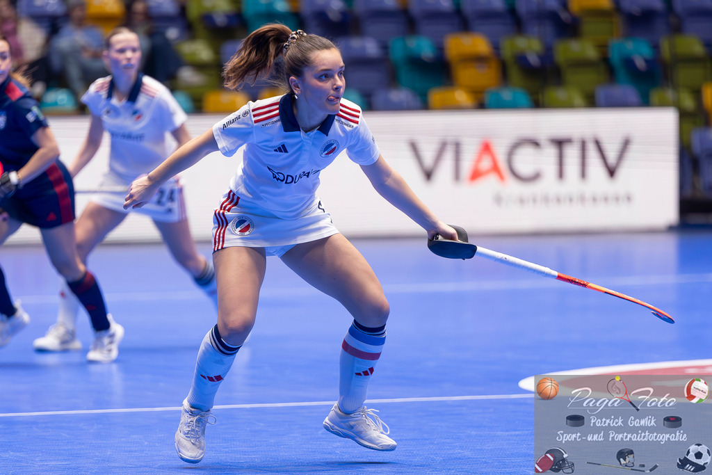 Volvo E.R.B. Final 4 Halbfinale Frauen: Mannheimer HC - Düsseldorfer HC, 25.01.2025 | Fiona Felber (Mannheimer HC #6), Mannheimer HC - Düsseldorfer HC, Frankfurt, Süwag Arena, 25.1.2025 - Realisiert mit Pictrs.com