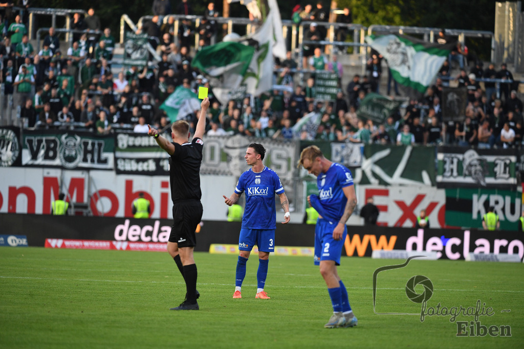 SV Meppen-VfB Lübeck | Herren Regionalliga Nord; SV Meppen (blau)-VfB Lübeck (weiß) am 01.08.2025 in Meppen (Hänsch-Arena), Photo: Philip Eiben 2025 - Realisiert mit Pictrs.com