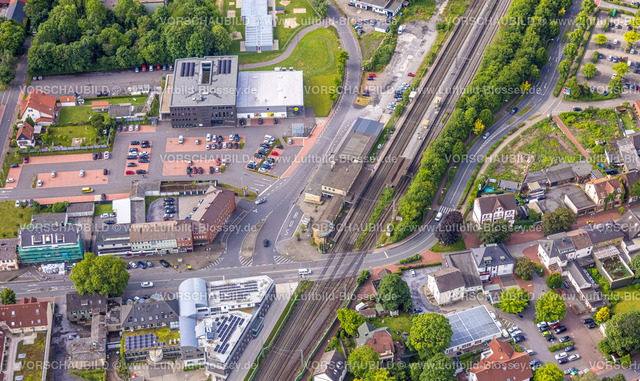 Boenen220601982 | Luftbild, Rathaus, Bahnhof Bönen, Altenbögge, Bönen, Ruhrgebiet, Nordrhein-Westfalen, Deutschland
