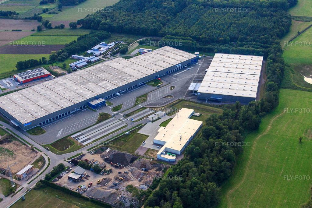Luftbild: ZUFALL logistics group - Niederlassung Kandel und STS Group im Gewerbegebiet Horst im Ortsteil Minderslachen in Kandel im Bundesland Rheinland-Pfalz in Deutschland. – Foto: IMG_44898.jpg vom 03.09.2011 durch Werner Riehm/FLY-FOTO.de – Auflösung des Originals: 4752 x 3168 px – Transport- & Logistikunternehmen | ZUFALL logistics group – WWW.STS.GROUP
