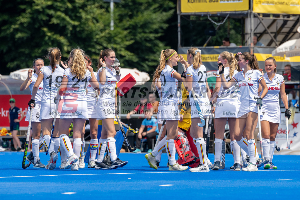 SFE_20230709_0004 | EuroHockey EM U18 Girls Belgium vs Ireland am 09.07.2023 in Krefeld (Gerd-Wellen-Hockeyanlage), Photo: Stephan Fehrmann 2023 (Sports-Gallery)