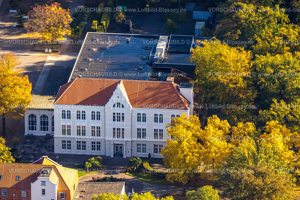 Hamm241007281 | Luftbild, Kurhaus Bad Hamm und herbstliche Bäume, Mitte, Hamm, Ruhrgebiet, Nordrhein-Westfalen, Deutschland