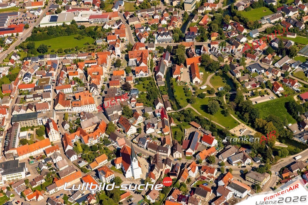 Luftaufnahme von  Gundelfingen an der Donau - Die Luftaufnahme wurde 2025 vom UL-Flugzeug heraus erstellt ( keine Drohne ) - Hochauflösende Luftaufnahme - für professionelle Ausdrucke geeignet. Die Geschenkidee !Mit Lizenz und Bildrechte bestellbar